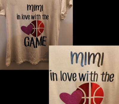 Tee shirt basket personnalisé pour basketteuse réalisé par soniakado.com