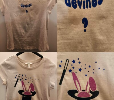 Tee shirt personnalisé humour magique réalisé par soniakado.com