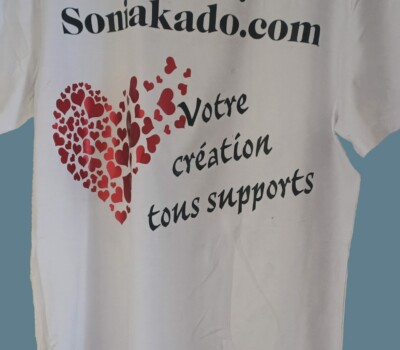 Tee shirt personnalisé professionnel réalisé par soniakado.com