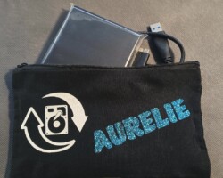 pochette personnalisée pour disque dur externe réalisé par soniakado.com