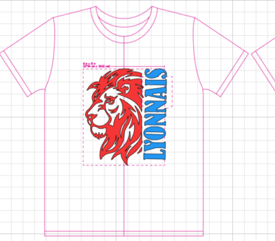 tee shirt personnalisé lyonnais réalisé par soniakado.com