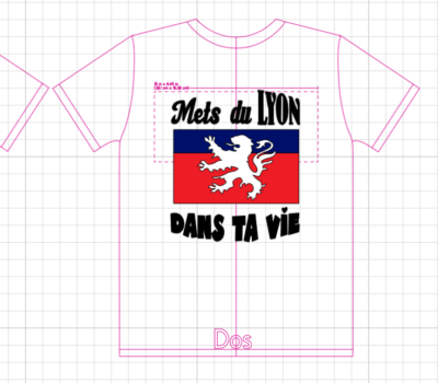 tee shirt personnalisé lyonnais réalisé par soniakado.com