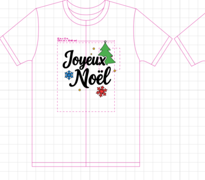 tee shirt personnalisé humour de noel réalisé par soniakado.com